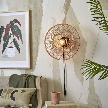 Hokkaido Natural Bamboo Wall Light 25 cm