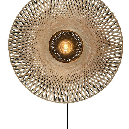 Kalimantan Bamboo Wall Light Black and Natural M
