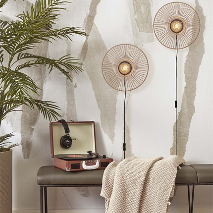 Hokkaido Natural Bamboo Wall Light 25 cm