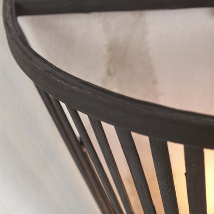 Merapi Bamboo Wall Light Black 30 cm 