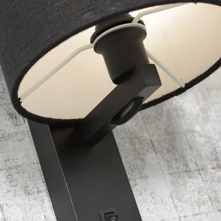 Andes Bamboo and Black Ecolin Wall Light 36 cm