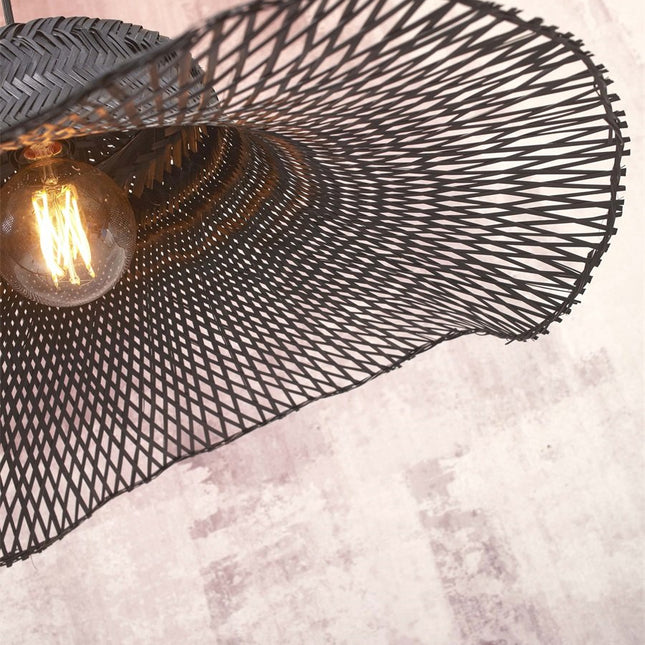 Lampadaire Ibiza Bambou Noir 150 cm