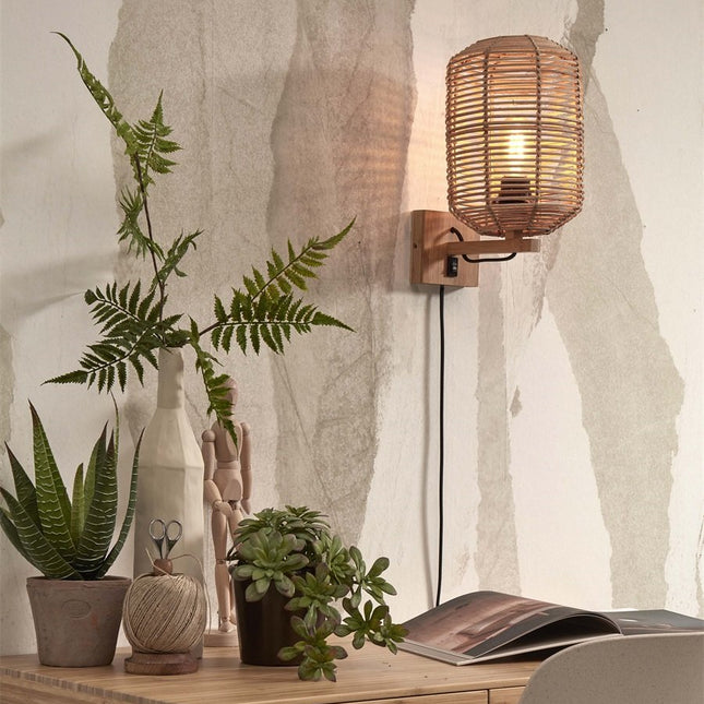 Tanami Natural Rattan Wall Light 25 cm