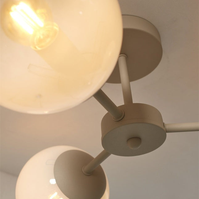 Plafonnier Aspen 3 Bras Verre Blanc Dégradé 54 cm