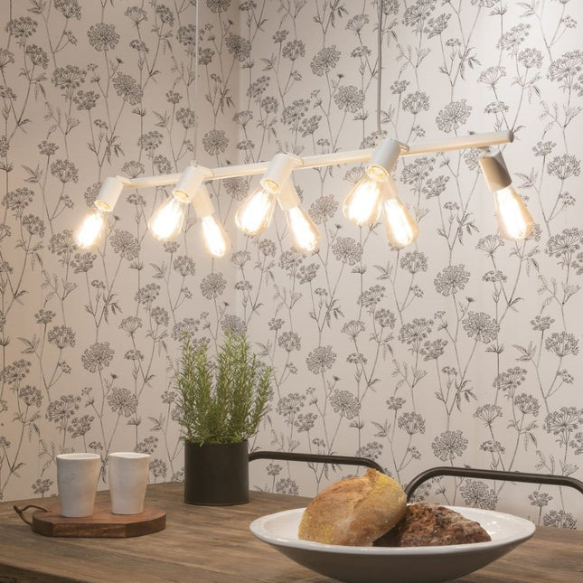 Suspension Blanche Miami 8 Bras Design
