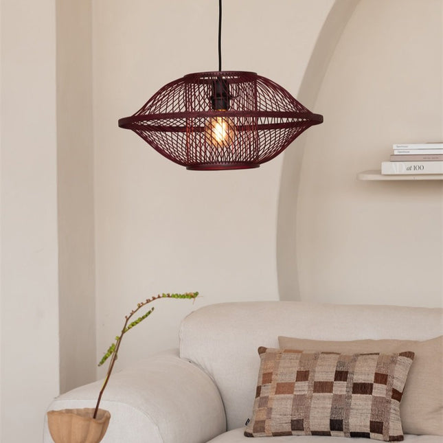 Suspension Maui Bambou Bordeaux 50 cm