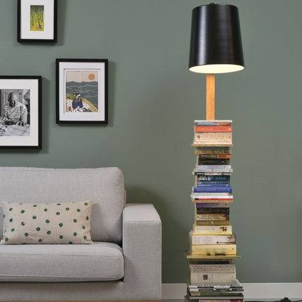 Cambridge Library Stehlampe aus Holz und Schwarz