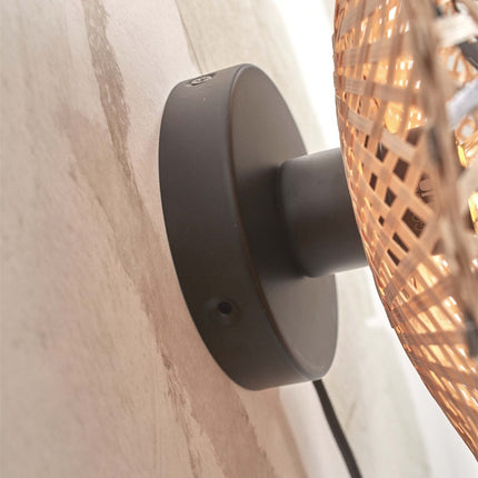 Kalimantan Bamboo Wall Light Black and Natural L