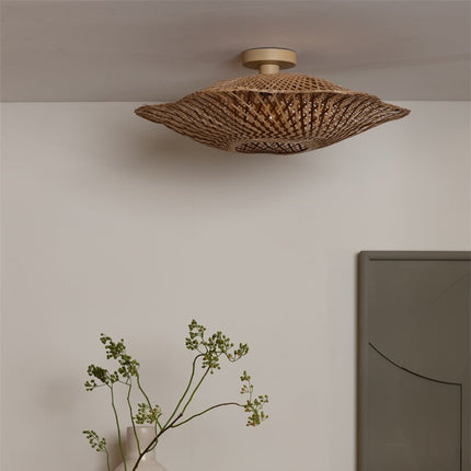 Plafonnier Madura Bambou Naturel et Brun 60 cm