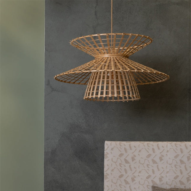 Suspension Machu Picchu Bambou Naturel 57 cm
