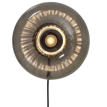 Applique Murale Brussels Verre Rond Anthracite