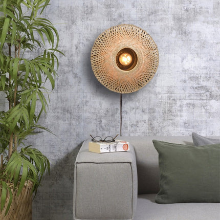 Kalimantan Black and Natural Bamboo Wall Light