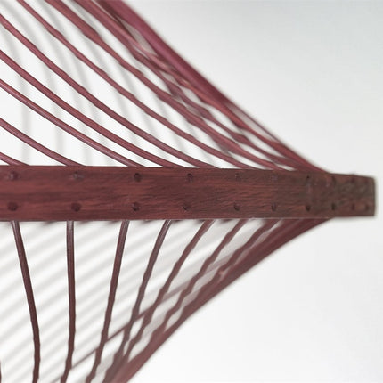 Maui Bambus Pendelleuchte Bordeaux 70 cm