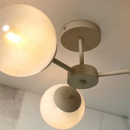 Plafonnier Aspen 3 Bras Verre Blanc Dégradé 54 cm