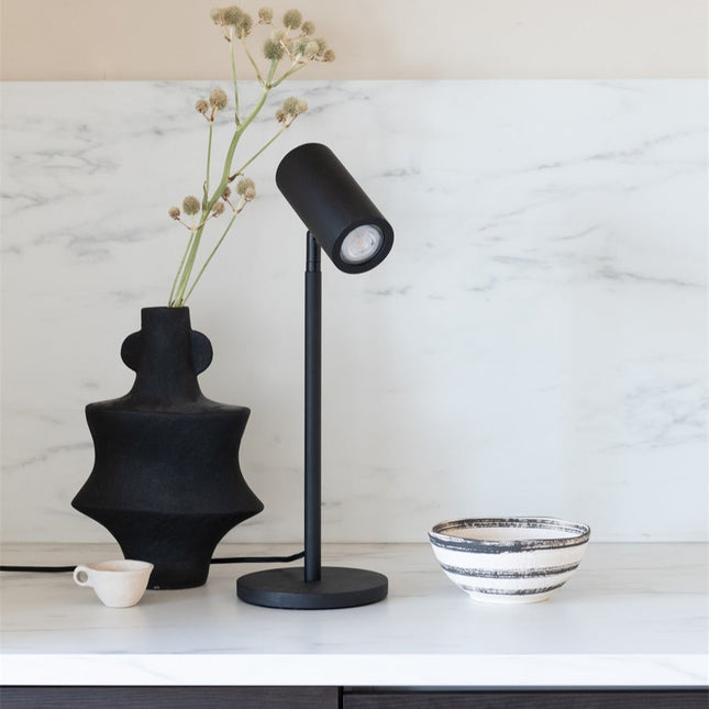 Java Bamboo Black LED-Tischlampe