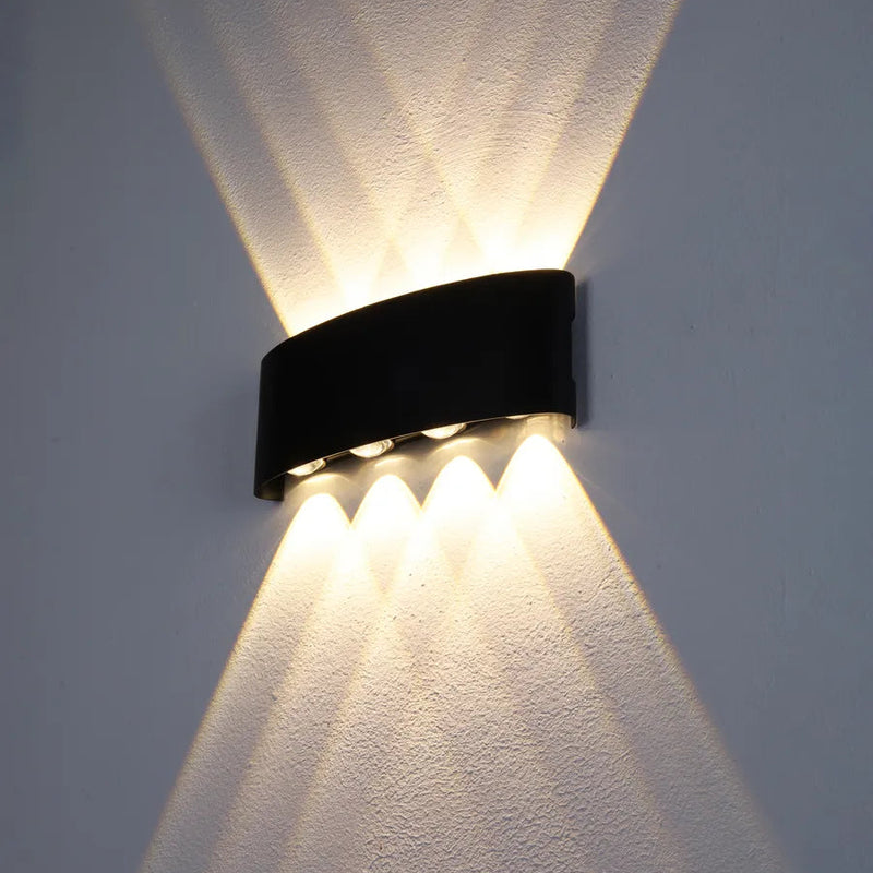 Dimensions Applique Murale LED Aluminium Noir Étanche IP65