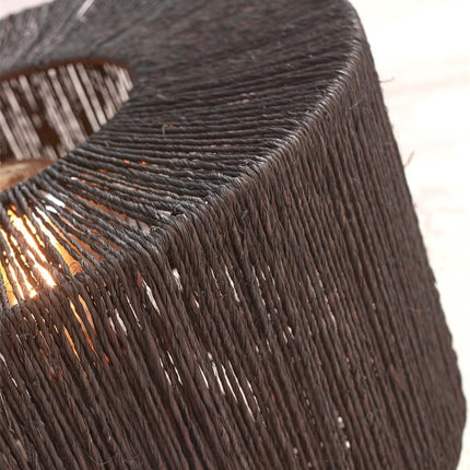 Iguazu Stehleuchte Jute und Bambus Schwarz 125 cm