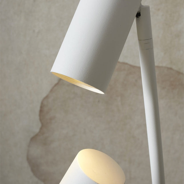 Lampadaire Havana Fer Blanc à Double Lumière 161 cm