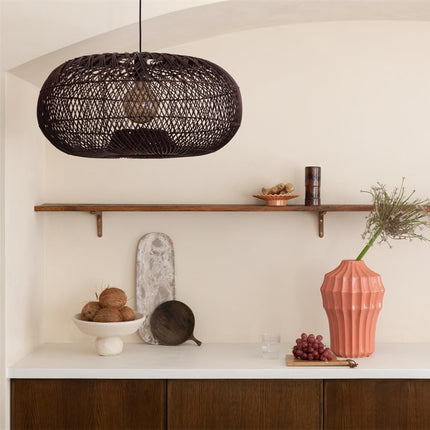 Suspension Arizona Bambou Bordeaux 50 cm