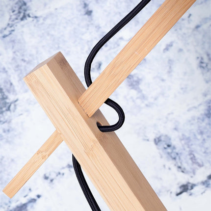 Lampadaire Tahiti Bambou Naturel et Noir 150 cm