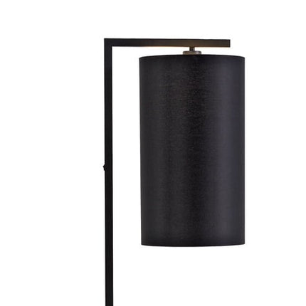 Lampadaire Boston Fer et Coton Noir 160 cm