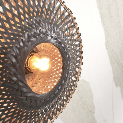 Kalimantan Bamboo Wall Light Black and Natural L