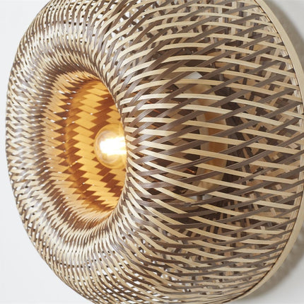 Applique Murale Barbados Bambou Naturel et Brun 35 cm