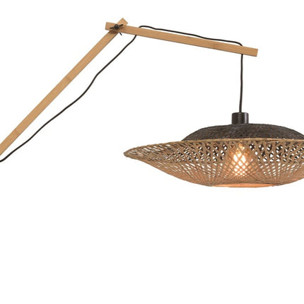 Kalimantan Bamboo Wall Light Black and Natural 60x15 cm L