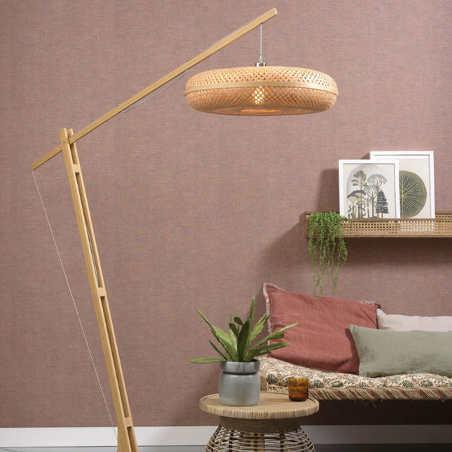 Palawan Stehlampe aus natürlichem Bambus, 218 cm