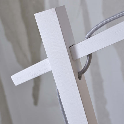 Lampadaire Zanzibar Rotin et Bambou Blanc 150 cm