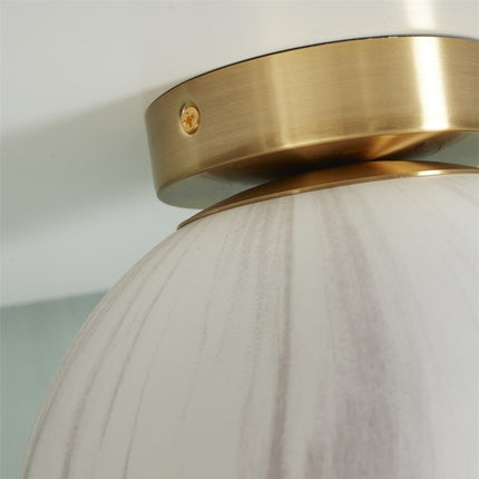 Carrara Globe Deckenleuchte Weißgold Marmor