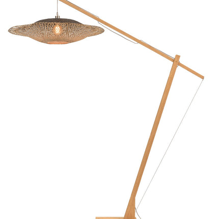 Lampadaire Kalimantan Bambou Naturel et Noir 218 cm