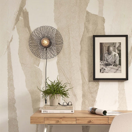 Cango Bamboo Wall Light Black 40x20 cm