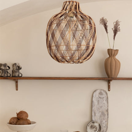 Suspension Mendoza Bambou Naturel et Brun 40 cm