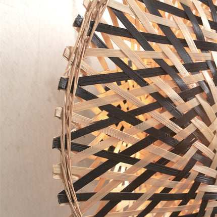 Kalimantan Bamboo Wall Light Black and Natural XS