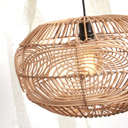 Lampadaire Madeira Rotin et Bambou Blanc Naturel 176 cm