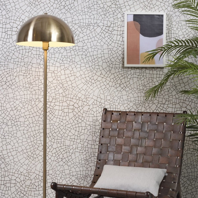 Lampadaire Toulouse Fer et Marbre Blanc & Doré 150 cm