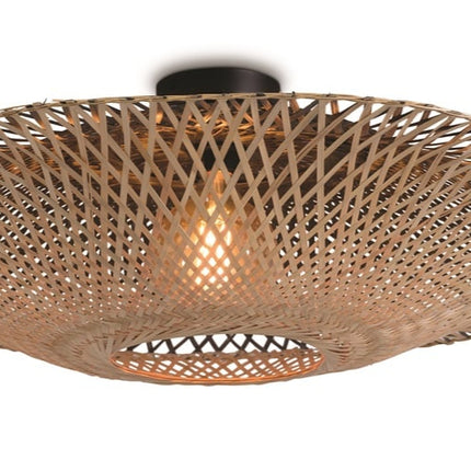 Plafonnier Kalimantan Bambou Noir et Naturel 87 cm