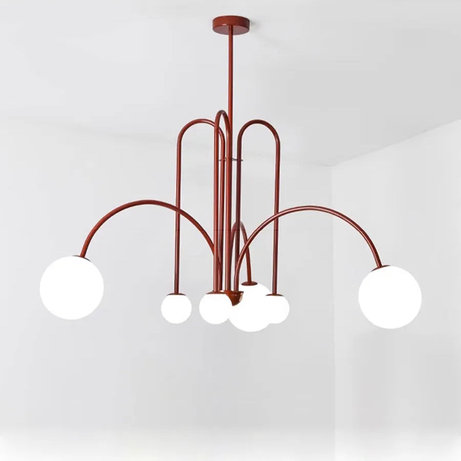 Nordic Colorful Spherical Geometric Chandelier