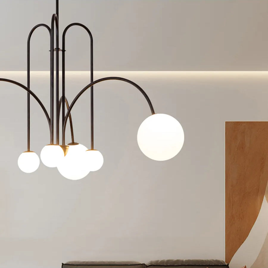Nordic Colorful Spherical Geometric Chandelier