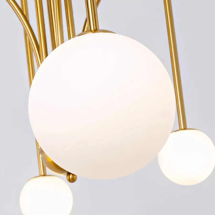 Nordic Colorful Spherical Geometric Chandelier