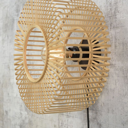 Bromo Natural Bamboo Wall Light 40x18 cm