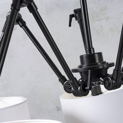 Suspension Amsterdam 5 Bras Tissu Noir 195 cm