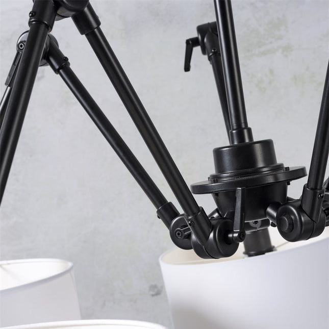 Suspension Amsterdam 5 Bras Tissu Noir 195 cm