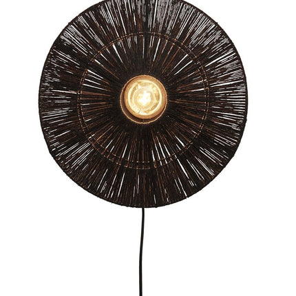Iguazu Jute Black Wall Light 40 cm