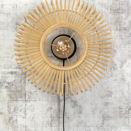Bromo Natural Bamboo Wall Light 40x18 cm