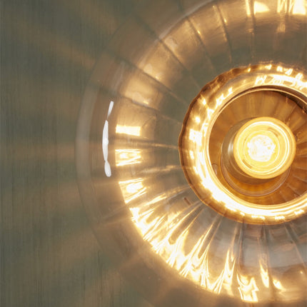 Runde Deckenleuchte „Brussels“ in Transparent und Gold