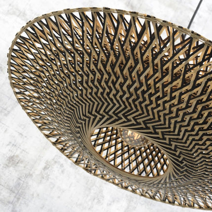 Bali Natural and Black Bamboo Wall Light 105 cm