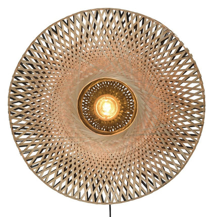 Kalimantan Bamboo Wall Light Black and Natural L