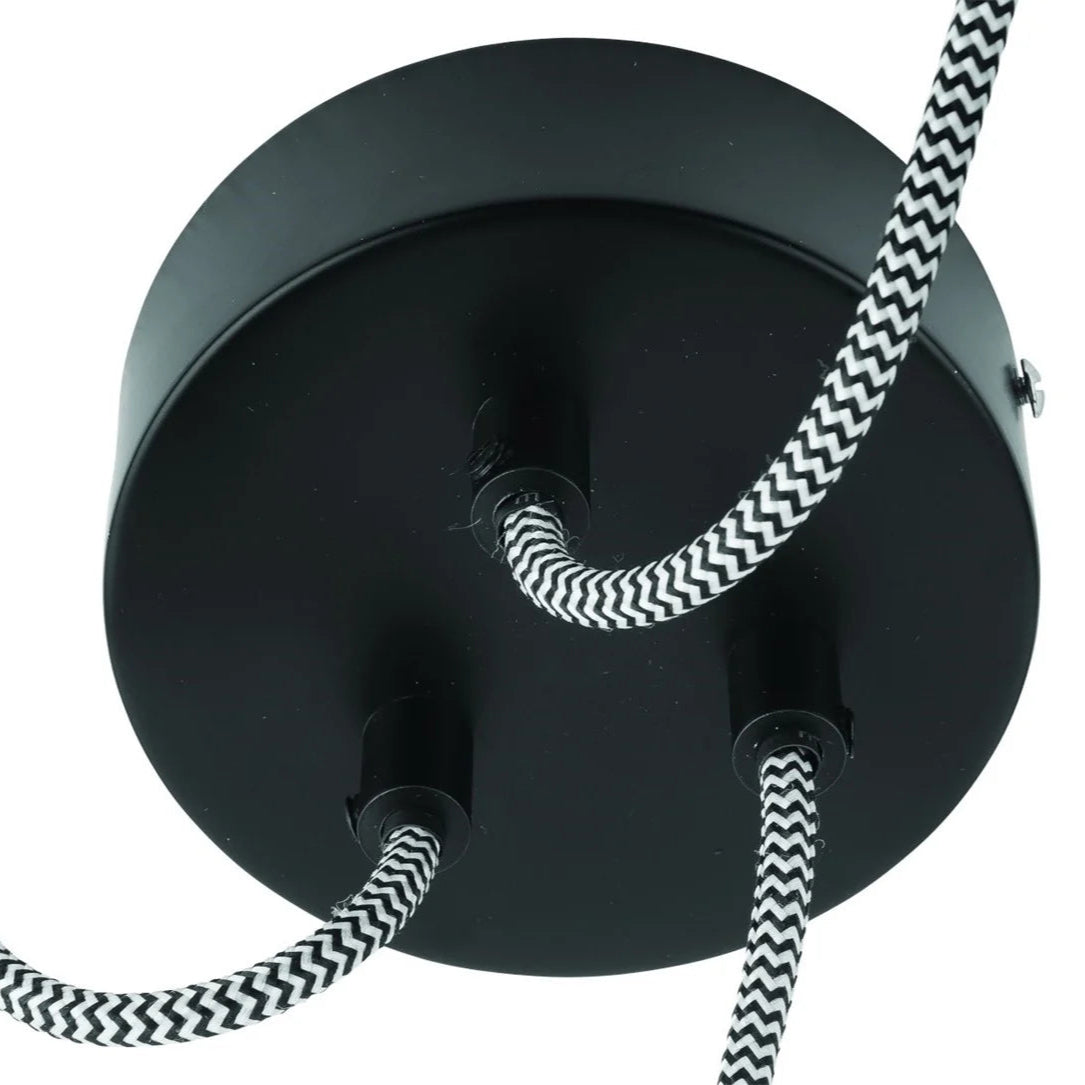 Suspension Amazon Trois Abat-Jours Noir – Taille L